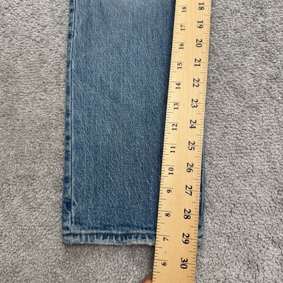 Madewell High Rise Slim Fit Boyfriend Denim Jeans Womens 27 Blue Medium Wash L29 - Picture 14 of 16